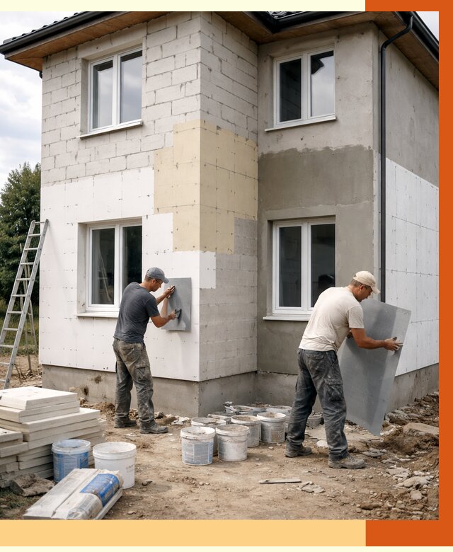 Утепление дома из газобетона в Долгопрудном от 4261 руб./м² — заказать у ТепломастерДлг